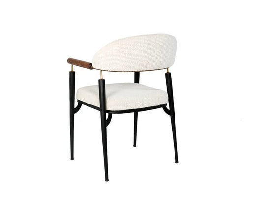 Alba White Metal Dining Chair