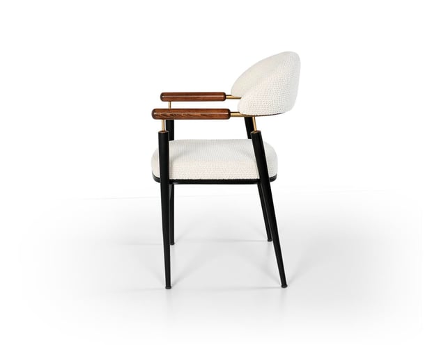 Alba White Metal Dining Chair