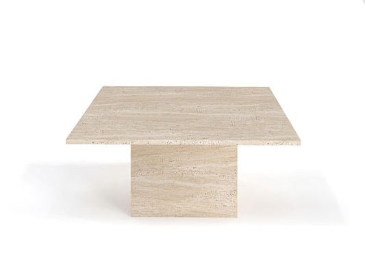Cubo Travertine Coffee Table – Block & Square