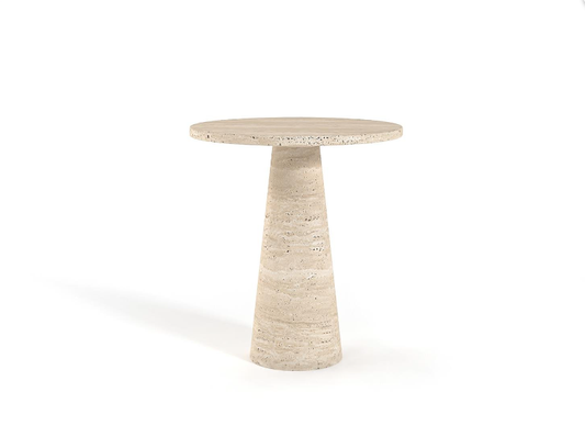 Circa Round Travertine Side Table – Classic Form