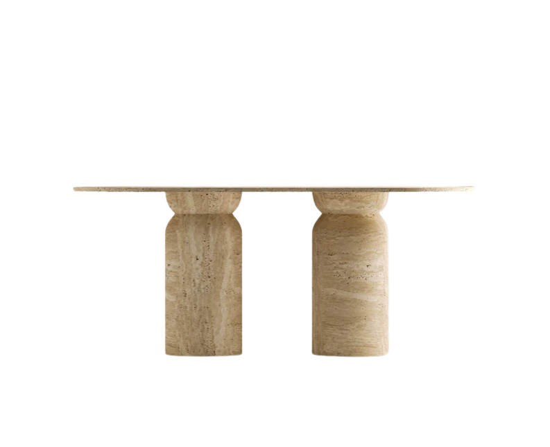 Core Travertine Table – Pure Cylinder Form