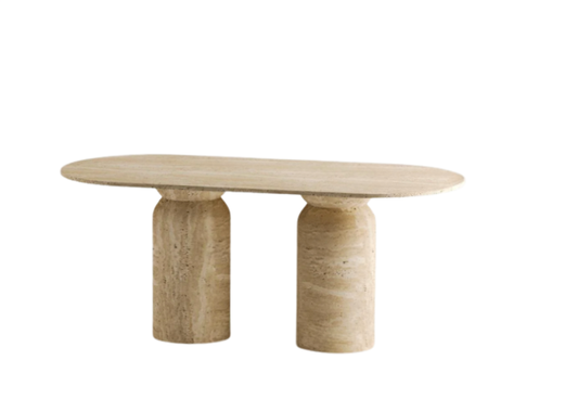 Core Travertine Table – Pure Cylinder Form