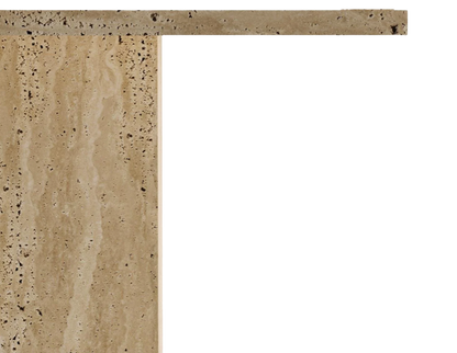 Mira Square Travertine Table – Block Base