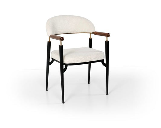 Alba White Metal Dining Chair