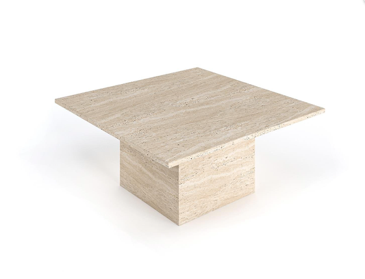 Cubo Travertine Coffee Table – Block & Square
