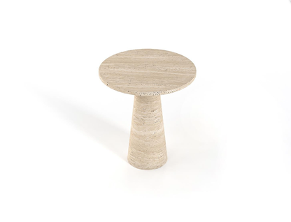 Circa Round Travertine Side Table – Classic Form