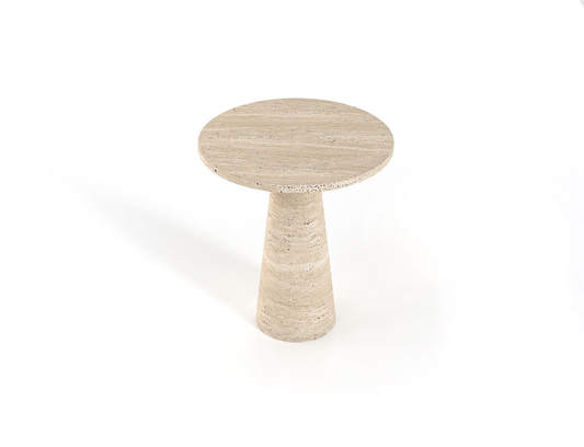 Circa Round Travertine Side Table – Classic Form
