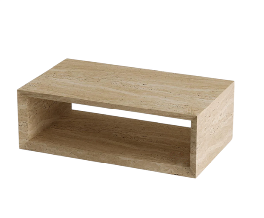 Haloid Travertine Coffee Table – Open Frame Design